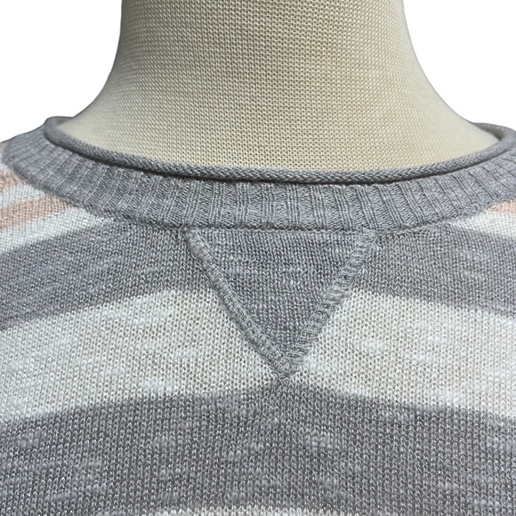 Michael Stars Lightweight Knit Seater white/gray/peach Stripes Size 1 - Picture 3 of 10